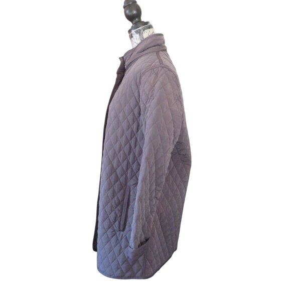 🎉HP🎉 Garnet Hill - Recycled Quilted Car Coat, Size 14 (L), Taupe, EUC - Picture 5 of 15